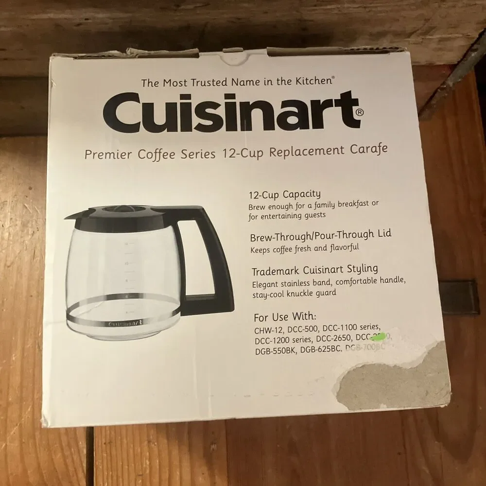 Cuisinart 12 Cup Coffee Carafe DCC-1200PRC Glass OEM NEW in Box Replacement